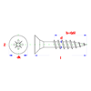 Afbeeldingen van Schroef univ. kruis - 6.00 x 100 geelverzinkt x 200st