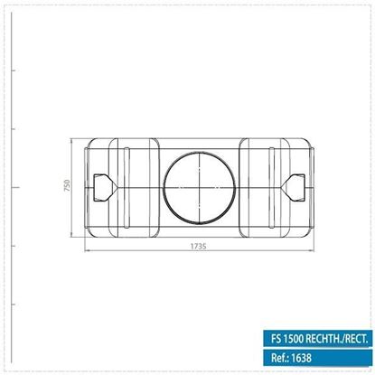 Image de Rechthoekige regenwaterput 1500L