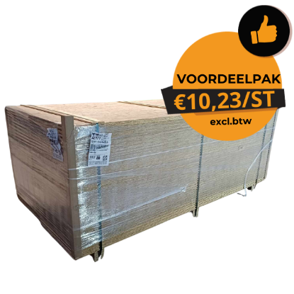Afbeeldingen van OSB3 plaat 244x59 cm  dikte 18mm dubbelpak tand en groef 72 st