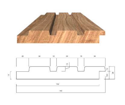 Image de Thermowood Elsa Ayous 3650x142x20 (nuttig 132mm)