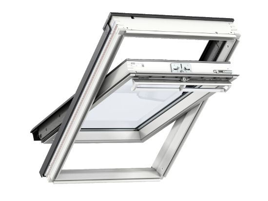 Afbeeldingen van VELUX GGL SK10 2070 Man. went. dakv, wit gev.Al, En&Comf